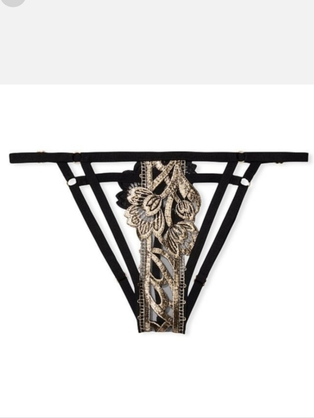 Victoria's secret very sexy band of lovers strapy embroidery bikini panty XLARGE